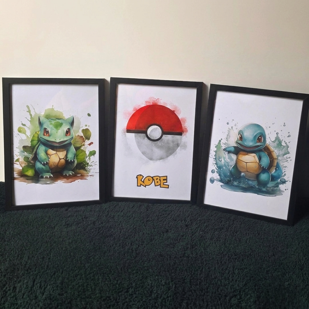 Set of 3 custom framed prints