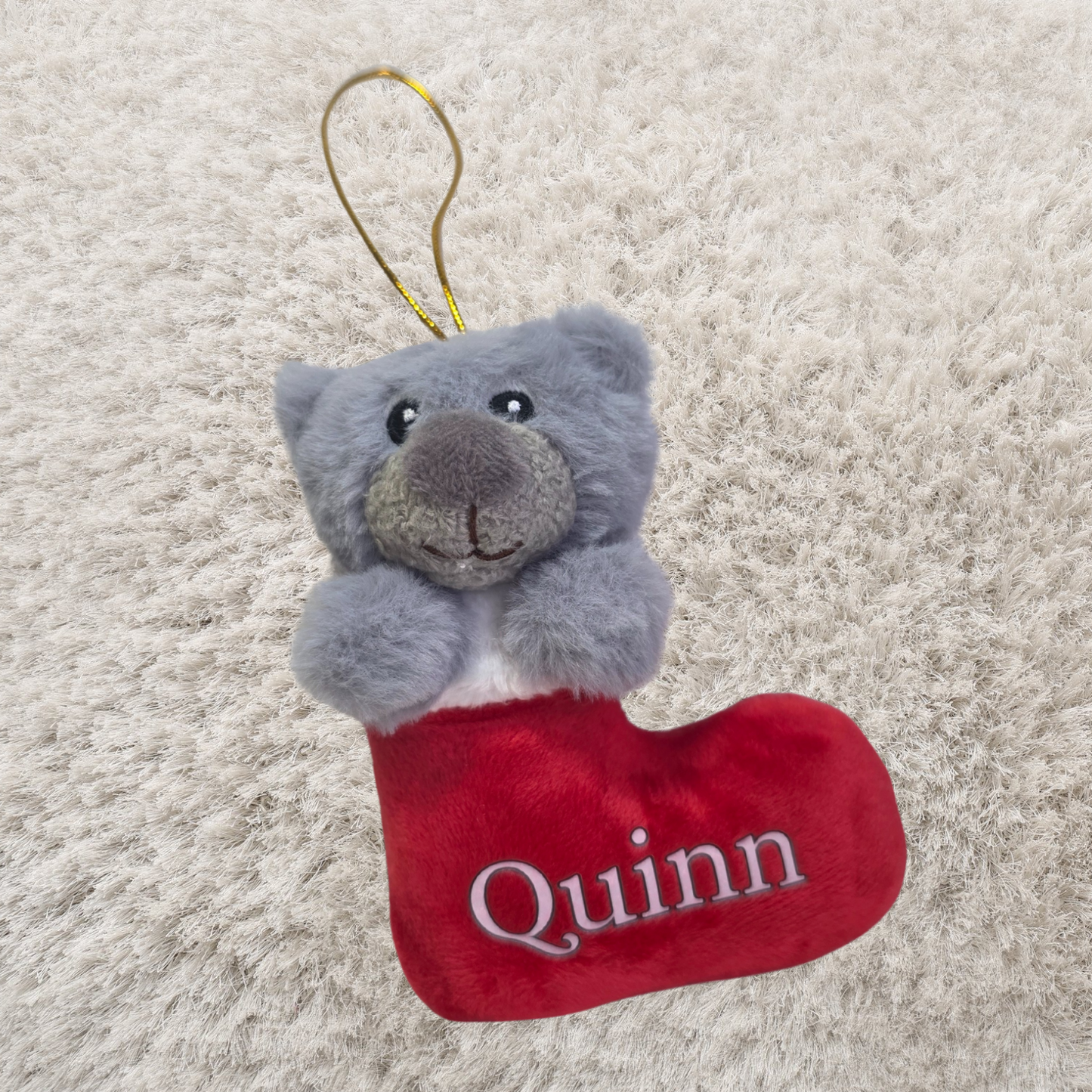 Teddy bear stocking decoration