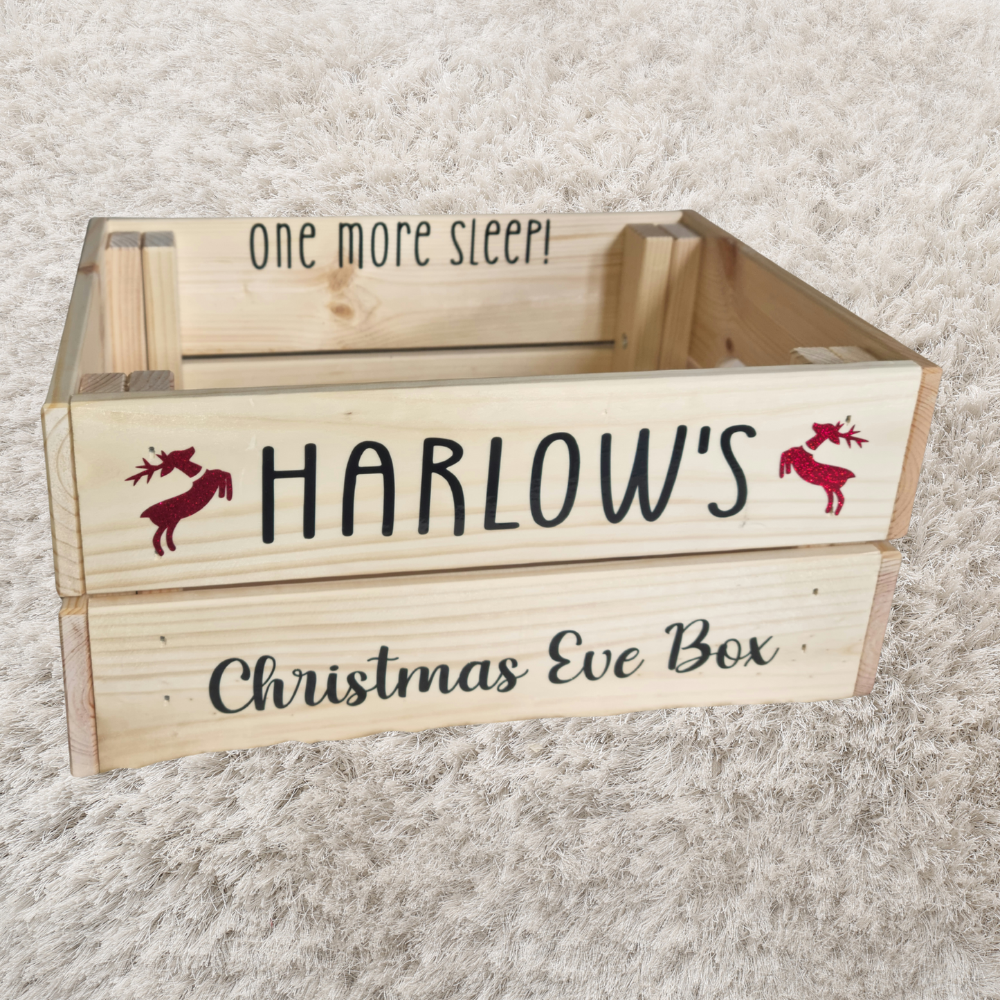 Wooden Christmas Eve Crate