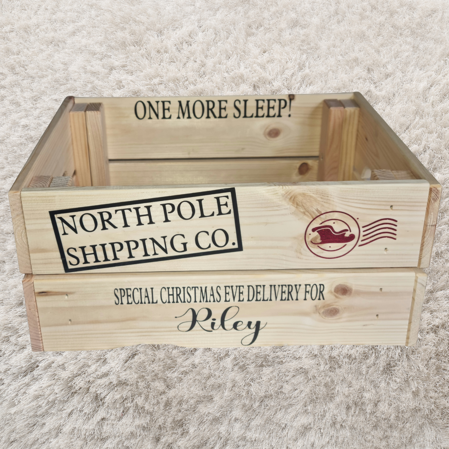 Wooden Christmas Eve Crate