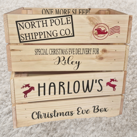 Wooden Christmas Eve Crate