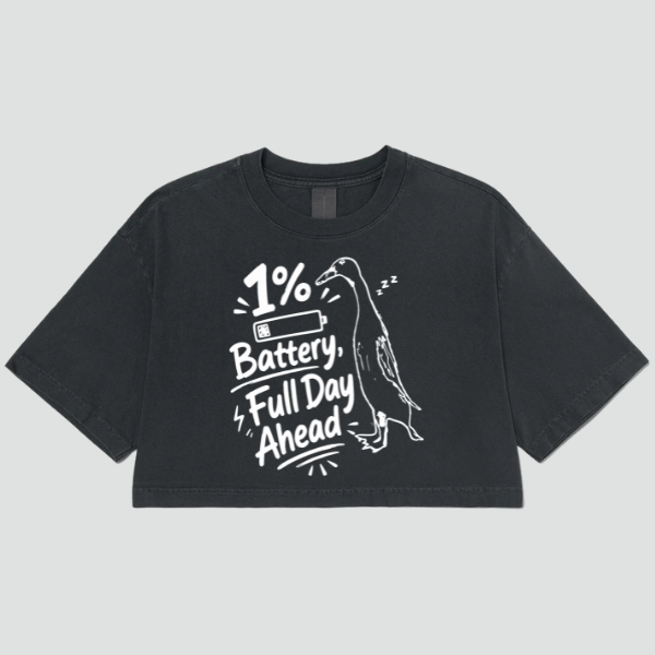 1% Battery Crop Top
