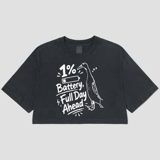 1% Battery Crop Top