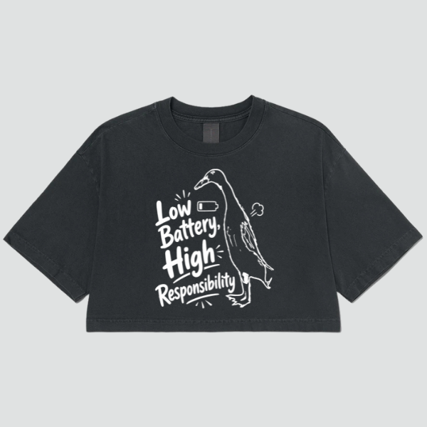 Low Battery Crop Top