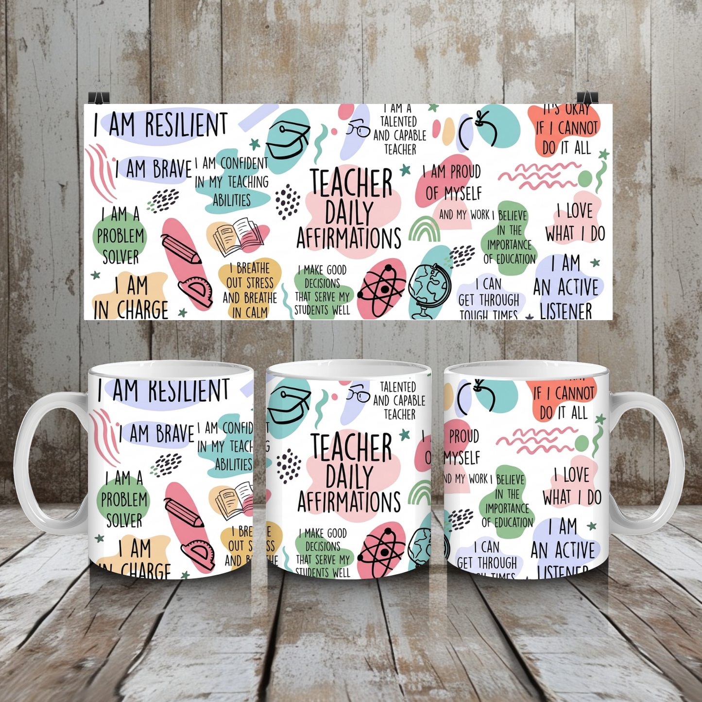 Teacher affirmations mug