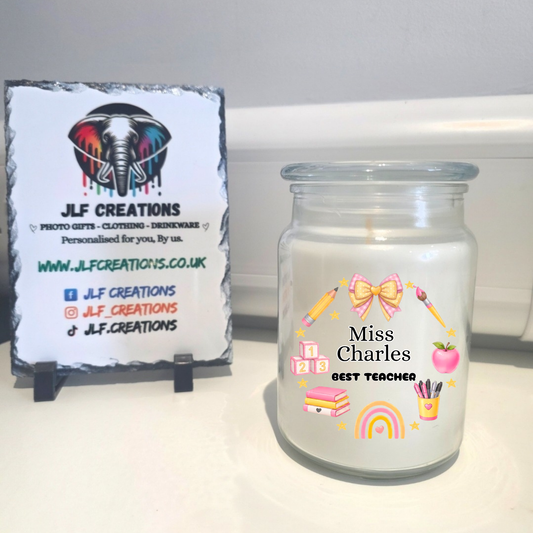 Personalised teacher Candle