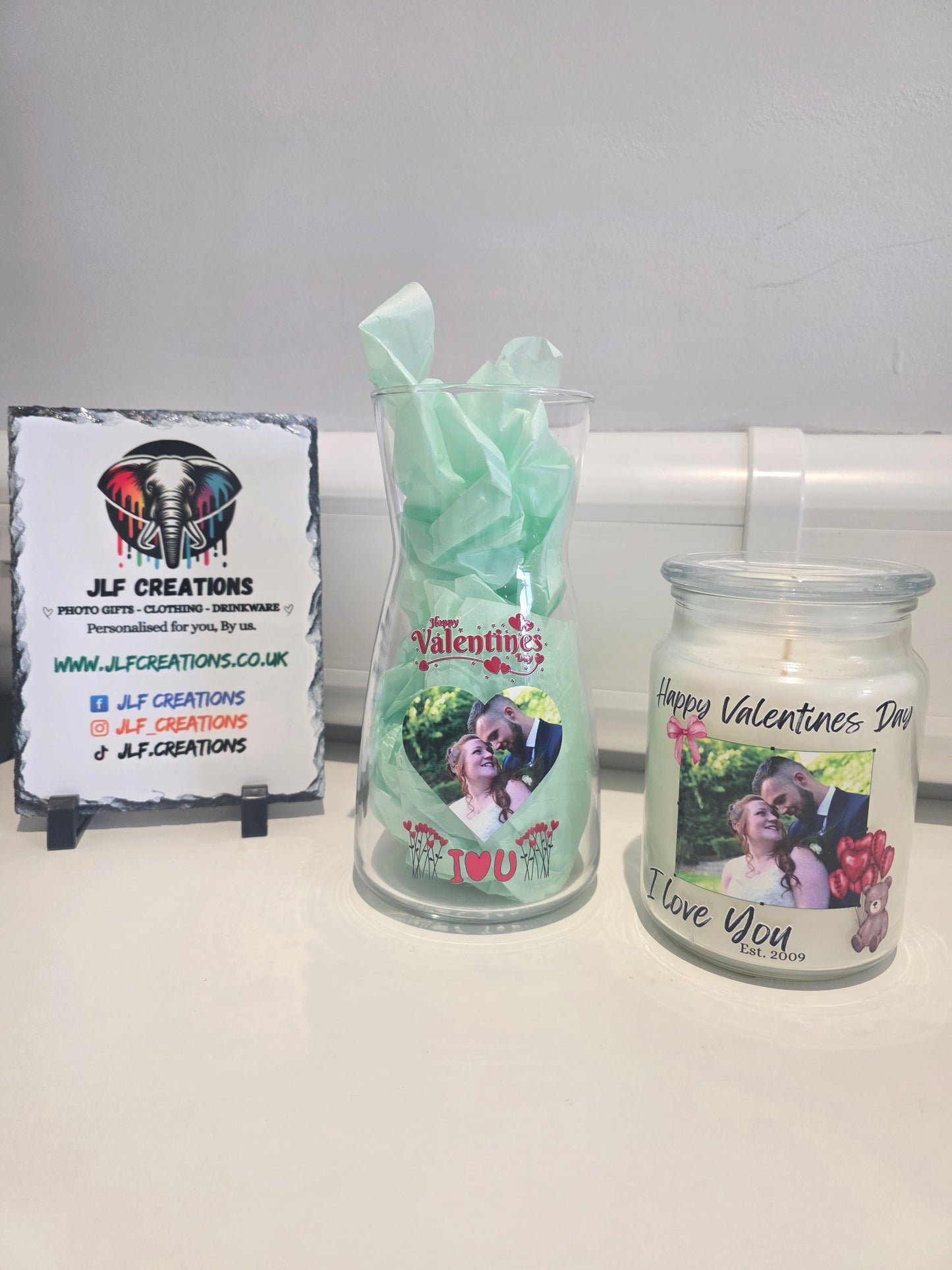 Valentines Day Vase & Candle