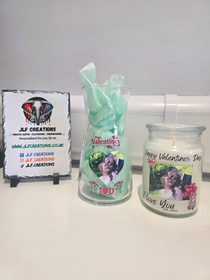 Valentines Day Vase & Candle