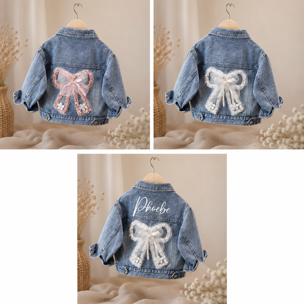 Bow denim jackets