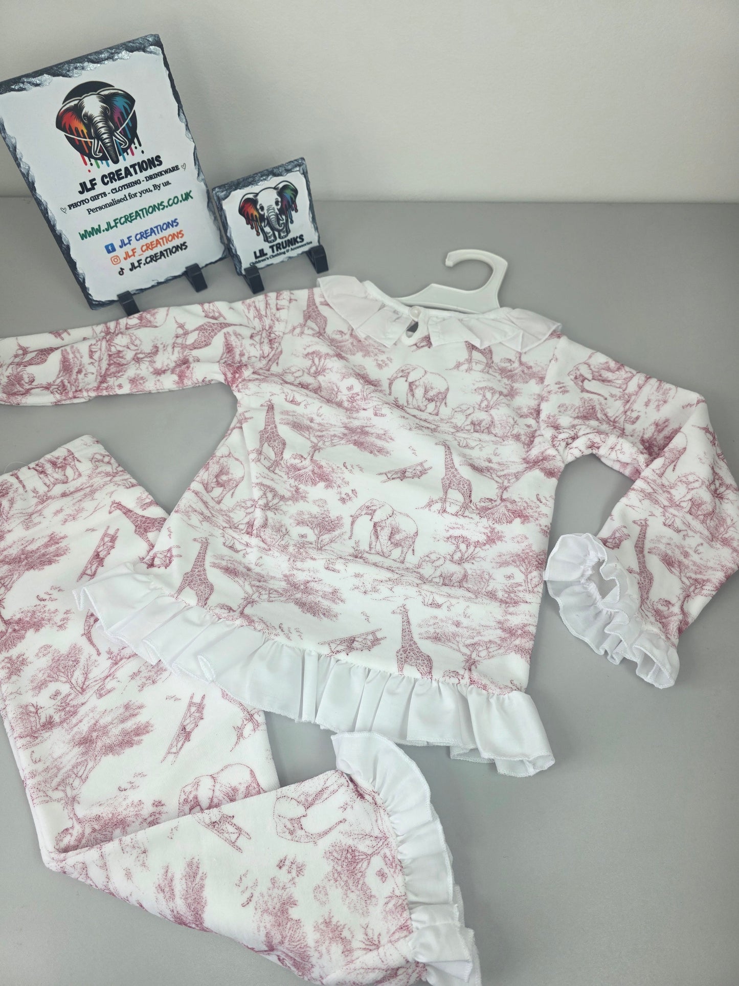Safari - Pink frilled pjs