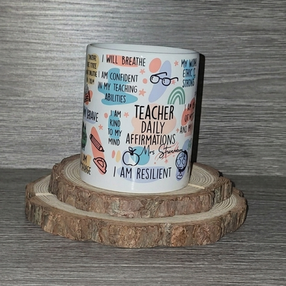 Teacher affirmations mug