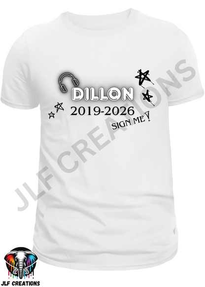 Leavers signing T-shirt