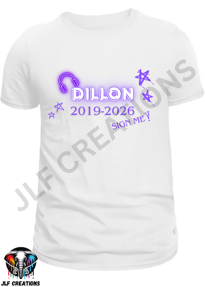 Leavers signing T-shirt