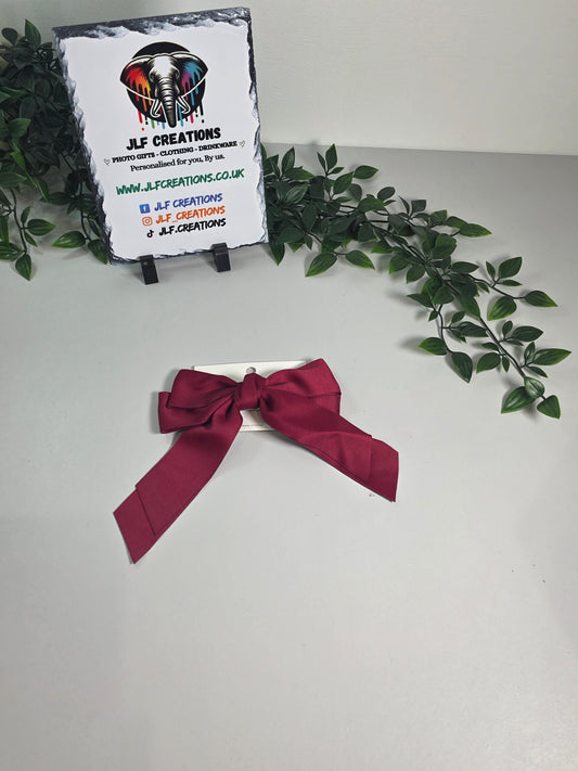 Burgundy bow