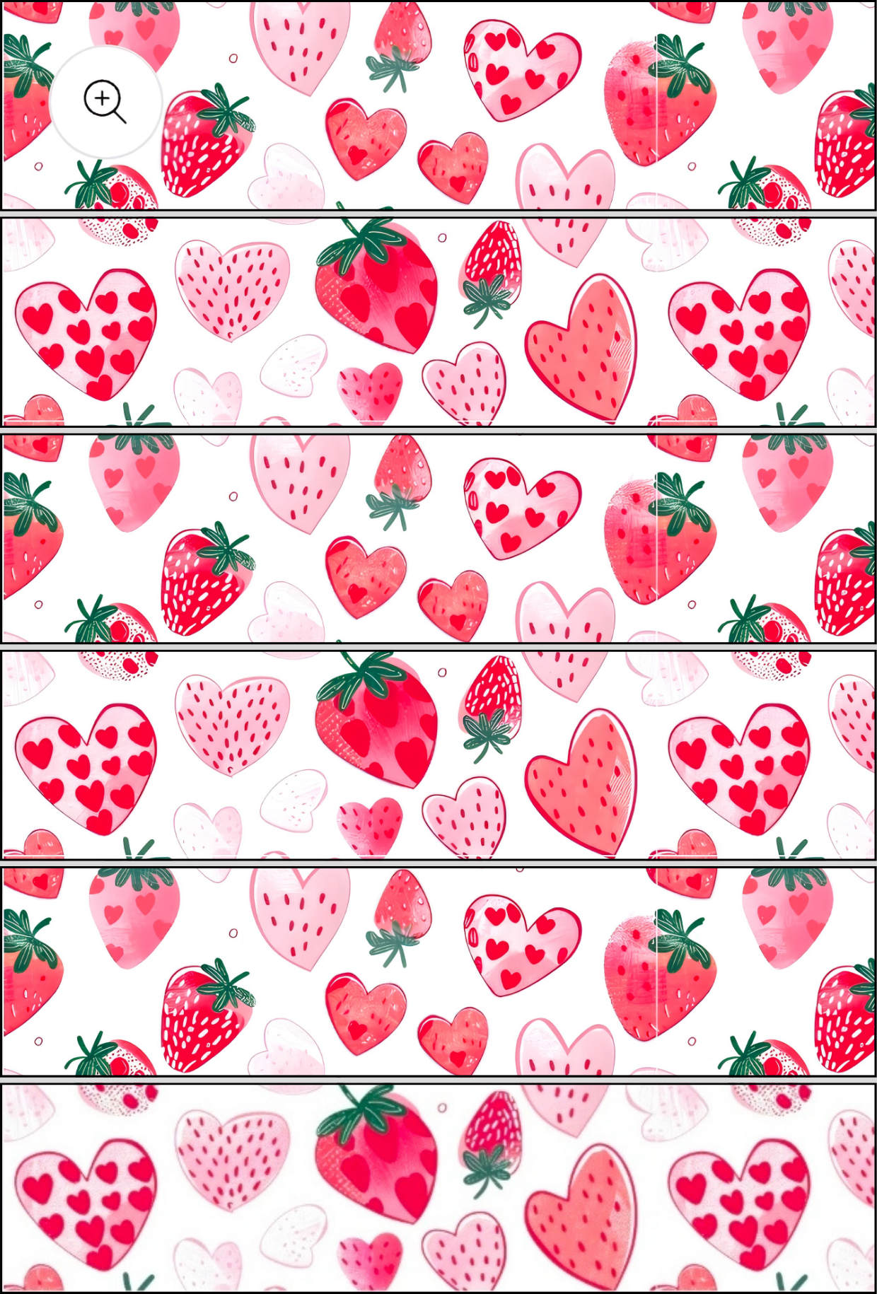 Hearts/strawberries Tube Tape