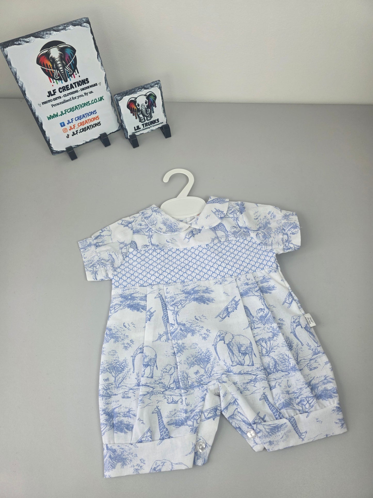 Safari - Blue romper