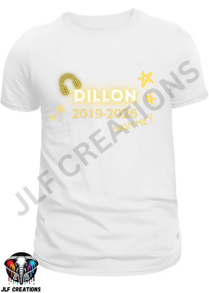 Leavers signing T-shirt