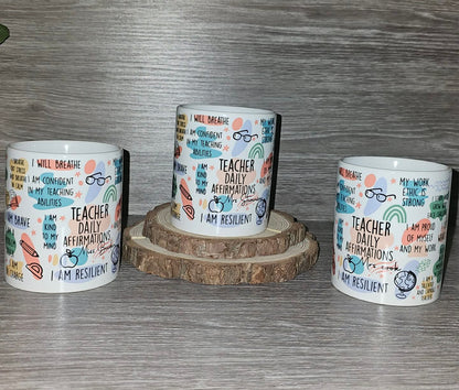 Teacher affirmations mug