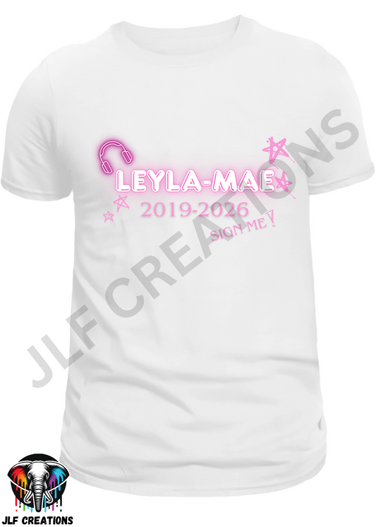 Leavers signing T-shirt