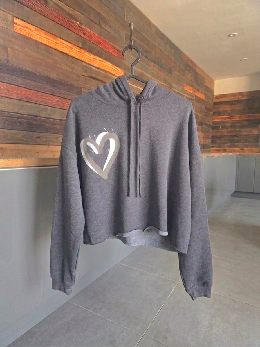 Cropped grey hoody