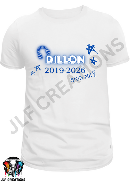 Leavers signing T-shirt