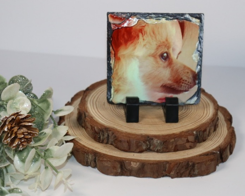 9x9cm Photo Slate Coaster